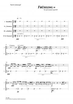 Frühling, für Schlagzeug-Quartett (1995) von Martin Schlumpf 