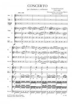 Konzert für Klarinette Nr. 1 von Leopold Antonín Koželuh 