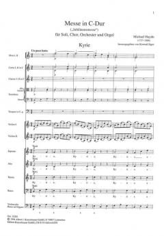 Messe C-Dur von Michael Haydn 