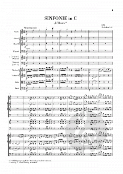 Sinfonie C-dur Hob I:82 (L'Ours) von Joseph Haydn 