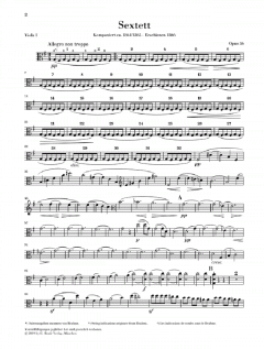 Streichsextett Nr. 2 G-dur op. 36 von Johannes Brahms im Alle Noten Shop kaufen (Stimmensatz)