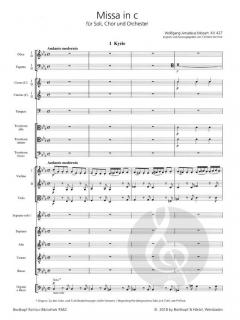Missa c-moll KV 427 (417a) von Wolfgang Amadeus Mozart für Soli, Chor und Orchester im Alle Noten Shop kaufen (Partitur)