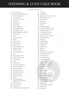 Wedding & Love Fake Book - 6th Edition 