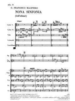 Sinfonia No.9 Orch Study Sc Dell Ahime von Gian Francesco Malipiero 