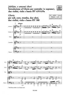 Jubilate O Amoeni Chori And Gloria RV588 Score Critical Edition von Antonio Vivaldi 