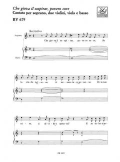 Che Giova Il Sospirar, Povero Core RV679 von Francesco Degrada 