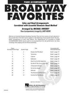 Essential Elements Broadway Favorites Piano Accompaniment 