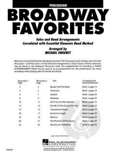 Essential Elements Broadway Favorites Percussion 