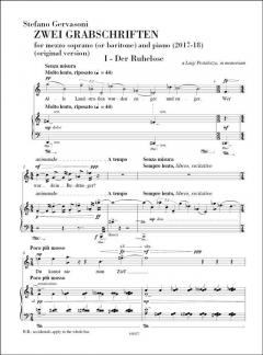 Zwei Grabschriften von Stefano Gervasoni 