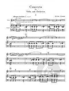 Concerto Fo Violin and Orchestra von William Schuman im Alle Noten Shop kaufen