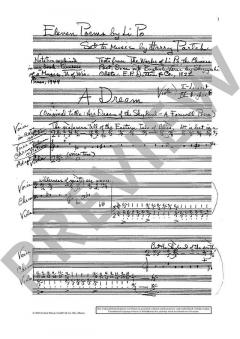 Seventeen Poems by Li Po von Harry Partch 