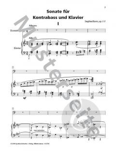 Sonate op. 117 von Siegfried Borris für Kontrabass und Klavier - Klavierbegleitung für Solostimmung im Alle Noten Shop kaufen