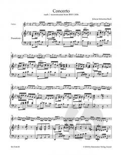 Konzert g-Moll von Johann Sebastian Bach für Violine, Streicher und Basso continuo - Rekonstruktion nach BWV 1056 im Alle Noten Shop kaufen