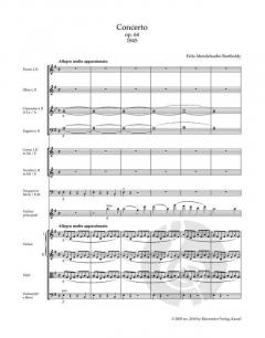 Konzert e-Moll op. 64 von Felix Mendelssohn Bartholdy für Violine und Orchester - 2. Fassung 1845 im Alle Noten Shop kaufen