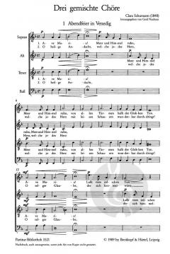 3 gemischte Chöre von Clara Schumann 