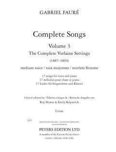 Sämtliche Lieder Band 3 - mittlere Stimme von Gabriel Fauré 