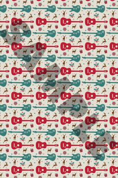Hal Leonard Wrapping Paper - Guitars & Reindeer Theme im Alle Noten Shop kaufen