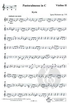 Pastoralmesse C-Dur op. 110 von Ignaz Reimann 