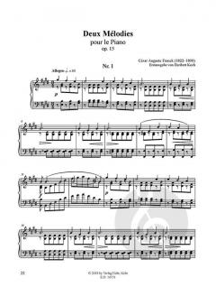 Quatre Mélodies pour le Piano - Erstausgabe von Cesar Franck 