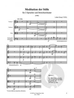 Meditation der Stille von Lothar Graap für 2 Sprecher und Streichorchester (Kontrabass ad lib.) im Alle Noten Shop kaufen