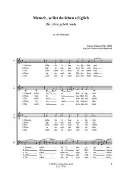 Mensch, willst du leben seliglich von Johann Walter 