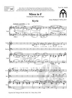 Missa in F - Orgelfassung von Klaus Wallrath 