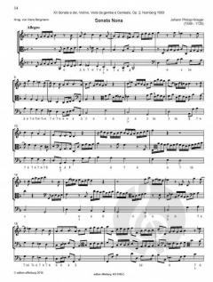 12 Sonate a doi op. 2 - Band 2 von Johann Philipp Krieger 