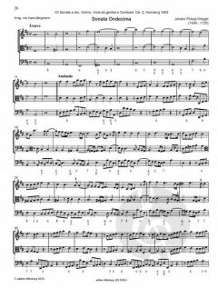 12 Sonate a doi op. 2 - Band 2 von Johann Philipp Krieger 