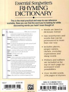Essential Songwriter's Rhyming Dictionary von Kevin Mitchell 