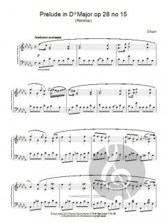 Prelude In Db Major, Op. 28, No. 15 von Frédéric Chopin 