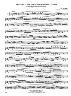 24 Varied Scales and Exercises for Clarinet von Jean-Baptiste Albert 