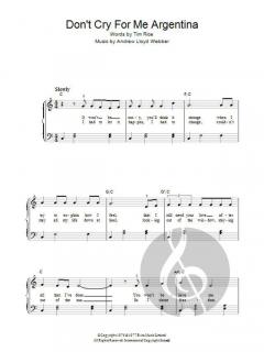 Don't Cry For Me Argentina von Andrew Lloyd Webber 