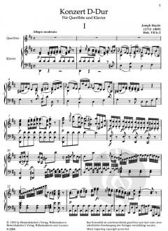 Konzert D-Dur von Joseph Haydn für Querflöte und Klavier im Alle Noten Shop kaufen