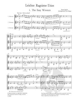 Leichte Ragtime-Trios von Scott Joplin für 3 Trompeten/Waldhörner/Tenorhörner im Alle Noten Shop kaufen