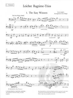 Leichte Ragtime-Trios von Scott Joplin für 3 Posaunen / Waldhörner / Tenorhörner / Tuben im Alle Noten Shop kaufen