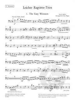 Leichte Ragtime-Trios von Scott Joplin für 3 Posaunen / Waldhörner / Tenorhörner / Tuben im Alle Noten Shop kaufen