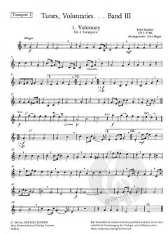 Tunes, Voluntaries aus dem Barock Heft 3 für 4 Trompeten im Alle Noten Shop kaufen