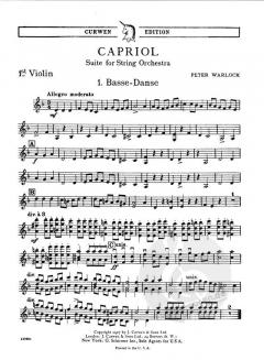 Capriol Suite for String Orchestra von Peter Warlock 