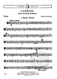 Capriol Suite for String Orchestra von Peter Warlock 