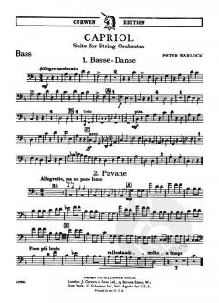 Capriol Suite for String Orchestra von Peter Warlock 