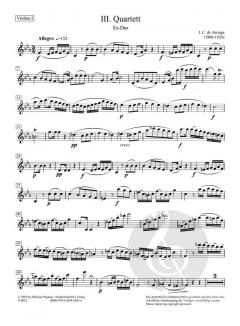 Quartett Nr. 3 Es-Dur von Juan Crisostomo de Arriaga 