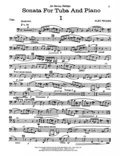 Sonata For Tuba & Piano von Alec Wilder im Alle Noten Shop kaufen