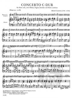 Concerto C-Dur 'La Choisy' von Michel Corrette für Horn, 2 Oboen, Fagott, Streicher und Bc