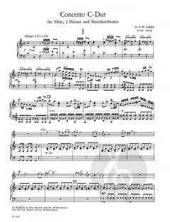 Concerto C-Dur von Andre Ernest Modeste Gretry für Flöte, 2 Hörner und Streichorchester im Alle Noten Shop kaufen