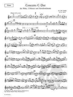 Concerto C-Dur von Andre Ernest Modeste Gretry für Flöte, 2 Hörner und Streichorchester im Alle Noten Shop kaufen