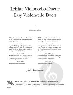 Leichte Violoncello-Duette von Josef Rentmeister im Alle Noten Shop kaufen