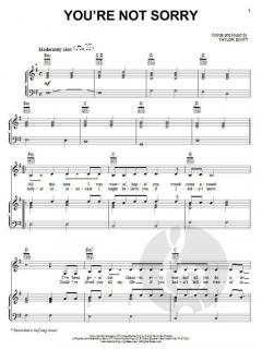 You're Not Sorry von Taylor Swift 