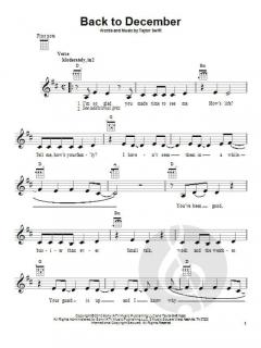 Back To December von Taylor Swift 