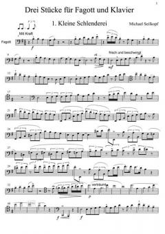 3 Stücke für Fagott und Klavier (Michael Seilkopf) 