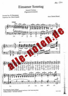 Einsamer Sonntag von Seress Rezsö 